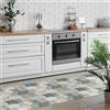CREARREDA Tappeto cucina 240x50cm Artistic Cement vinile antiscivolo e lavabile
