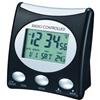 Macau Technoline WT 221 SCHWARZ Orologio Radio, Plastica, Nero, 7.9 x 4.2 x 7.9 cm