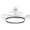 DRW Lampada Ventilatore da Soffitto Bianco e Nero con pale retrattili 3