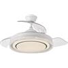DRW Lampada Ventilatore da soffitto Bianco di Design con Pale retrattili