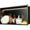 Ikitraee Nicchia da parete a LED in acciaio inox per doccia, ripiano integrato