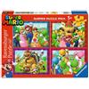 Ravensburger Puzzle per Bambini, 4 x 100 Pezzi, Nintendo Super Mario, Tempo per Mario!