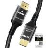 Adauxter Certificato 10K 8K 4K Cavo HDMI 2.1 5M, Ultra Elevata Velocità HDMI® Cavi | Ethe