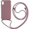 Ququcheng Cover Compatible con iPhone X/XS,Cellulare Girocollo Custodia con Cordino TPU co