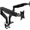Invision Braccio Monitor Doppio per 24-35" pollic schermi, Peso da 2-15kg, VESA