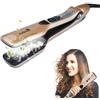 Igutech Piastra per capelli a Vapore con pettine, stiraturaprofessionale con 5 foriper l