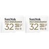 SanDisk MAX ENDURANCE Video Monitoring for Dashcams & Home Monitoring 32 GB micr