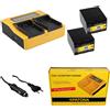 Patona 2x Batteria Patona + caricabatteria Synchron LCD USB per Sony DCR-SR33,DCR-SR35