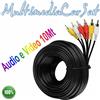 Nedis Cavo Audio Video Composito Prolunga RCA Maschio 10 Metri TV Proiettore Monitor