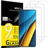 NEW'C 3 Pezzi, Vetro Temperato per Xiaomi Poco X6 5G, X6 Pro 5G, Pellicola Prott