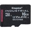 Kingston Technology Scheda microSDHC Industriale 16GB C10 A1 pSLC Confezione Sin
