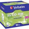 Verbatim Cd-Rw 80 12 X 80 Min 700Mb, Confezione da 10 Pezzi