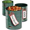 Praknu 3 Sacchi Giardinaggio 300 Litri - 4 Maniglie Resistenti - Stabile - Piegh