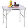 Tavolo PicNic Campeggio Alluminio 60x45 H50cm Pieghevole Valigetta 2 Altezze