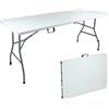 FZ Tavolo Picnic Pieghevole 180x70x74 cm Bianco Tavolo da Esterno e Giardino