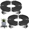 WELDUN Rullo per Piante Ø 40 - 57 cm, Portata 200 kg, sottovaso con Ruote girevo