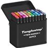 Tongfushop Marcatore 60 Colori, Pennarelli Doppia Punta, Pennarelli ad Alcool Pr