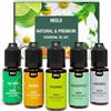 Misiji Set di oli essenziali per diffusori，per la casa, lavanda, menta, tea tree, eucal
