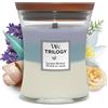 WoodWick Trilogy candela profumata a clessidra media con Pluswick InnovationRifu
