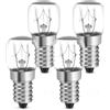 YIIFELL Lampadine per Forno E14 15W 4 Pezzi,Luce Calda 2700K,Resistente al Calor