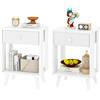 YMYNY Comodini, Set di 2, Tavolino da Notte, Tavolino Salotto, Cassetto in tessu