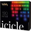 Twinkly Icicle 190 LED RGB, Luci a Cascata LED Esterno e Interno, Luci LED Smart