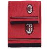 MILAN Set Asciugamani Ufficiale - 100% Cotone (Viso + Ospite)