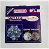 Lotti 24 Sfere LED Metallo Argento/Bianco - Catena Luminosa Natalizia Interno XmasKing