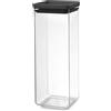 Brabantia Tasty+ Stackable Square Canister 2.5 L, Dark Grey