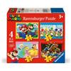 Ravensburger - Puzzles Super Mario 4 Pack Puzzle Bambini 3 Anni In Su Regalo