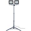 Kit 2 Fari Led 100W con Sostegno Treppiedi Pieghevole Regolabile 4000K Cavo 3mt