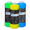Relaxdays Rlaxdays Flaconcino per Liquido per Bolle di Sapone, Set da 3 Flaconi da 1 L, Riempire per Macchine Sparabolle, Colorato