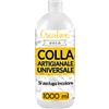 Creative Deco Colla PVA Universale Bianca per Artigianato, 1 L | Flacone da 1 L, colla PVA bianca liquida con asciugatura trasparente, per tessuti carta cartone legno e hobby