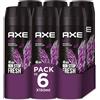 Axe Deodorante spray per uomo Bodyspray Excite 150 ml - Confezione da 6