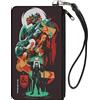 Dungeons & Dragons Canvas Zipper Wallet SMALL Dungeons and Dragons Character Collage Brown/Multi Co