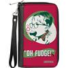 A Christmas Story PU Zip Around Wallet Rectangle A Christmas Story Ralphie OH FUDGE! Soap Pose Red