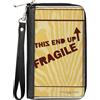 A Christmas Story PU Zip Around Wallet Rectangle A Christmas Story FRAGILE Lamp Crate Tan/Brown