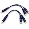 JZK 2 Pezzi 20cm Cavo sdoppiatore a Y 1 Spina RCA Maschio a 2 connettori Femmina
