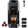 Cecotec Macchina da Caffè a Capsule Espresso FreeStyle Compact Black Art Elite. 1350W, 20bar, Compatibile Caffè Macinato, Dolce Gusto, Nespresso e K-fee, Serbatoio Estraibile 800ml