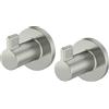 Lenz Ganci per asciugamani NOA in nichel - Set da 2 - Versatile - Montaggio a parete con materiale di fissaggio - Superficie facile da pulire e lavorazione di alta qualità - 4646822