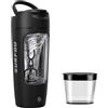 SURFOU Shaker Proteine Elettrico 650 ml, Borraccia Miscelatrice, Nero | Tritan senza BPA, Ricaricabile USB-C, Base Rimovibile, Contenitore per Polvere, Facile da Pulire, per Matcha e Palestra
