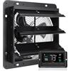 VEVOR Ventilatore di Scarico con Serranda, 254 mm 1400 m³/h Regolatore di Temperatura Umidità, Motore EC, con Montaggio Parete Velocità Variabile, Ventilazione e Raffreddamento per Serre, Garage
