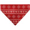 Buckle-Down Holiday Sweater Stitch Hearts and Snowflakes Red White Slip On Colla