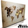Lavagna Magnetica 60x40 cm 1 Pennarello Cancellabile 5 Magneti Design Mappamondo