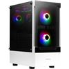 GAMDIAS TALOS E3 WH computer case Midi Tower Trasparente, Bianco (TALOS E3 MID-T