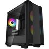 DeepCool CC360 ARGB Mini Tower Nero (DeepCool CC360 ARGB, Black, Mini Tower Chas