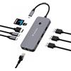 Verbatim CMH-09 USB tipo-C 10000 Mbit/s Argento (VERBATIM USB-C PRO MULTIPORT HU