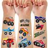 Gabizafia 75 PCS Truck tatuaggio temporaneo per bambini, stili metallici tatuaggi per Truc
