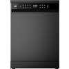Daya DSDW-15D03LBB, Lavastoviglie a libera installazione, 15 coperti, Classe B, 46 dB, 8 programmi, Display LCD, Apertura automatica, Mezzo carico, Dry+, Nero