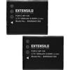 EXTENSILO 2x Batteria per Casio Exilim EX-H35 EX-FC300S EX-H30 EX-H30BK 1800mAh 3,7V